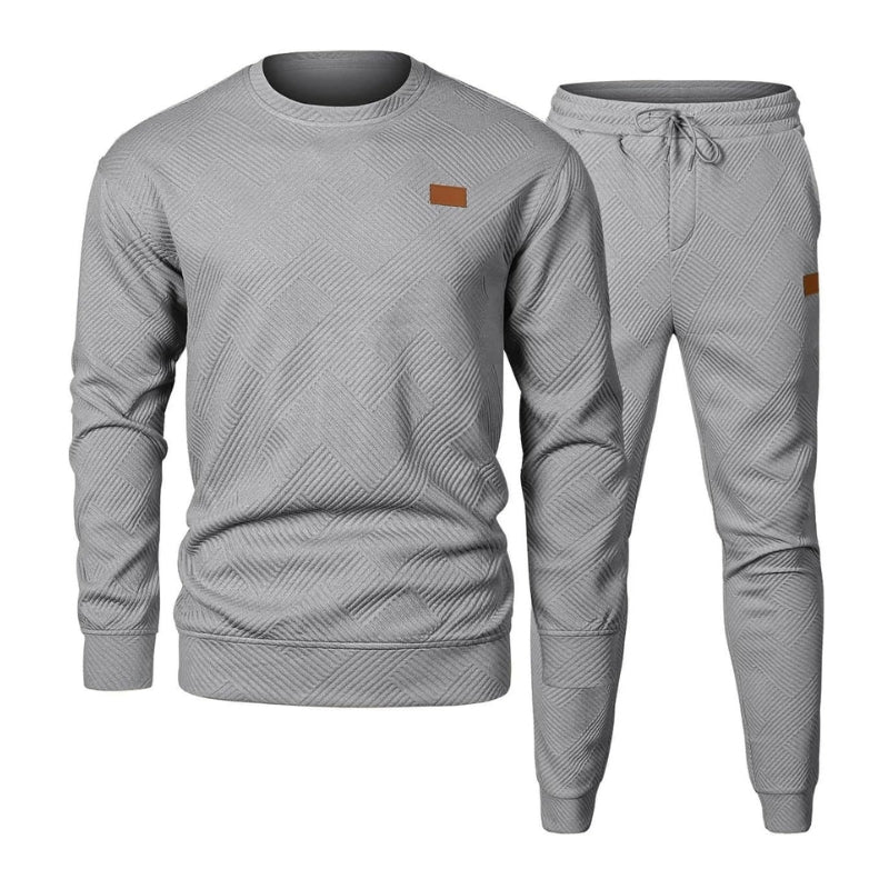 Jogginganzug Herren Set 2-teilig | Strukturiertes Jacquard-Design 9