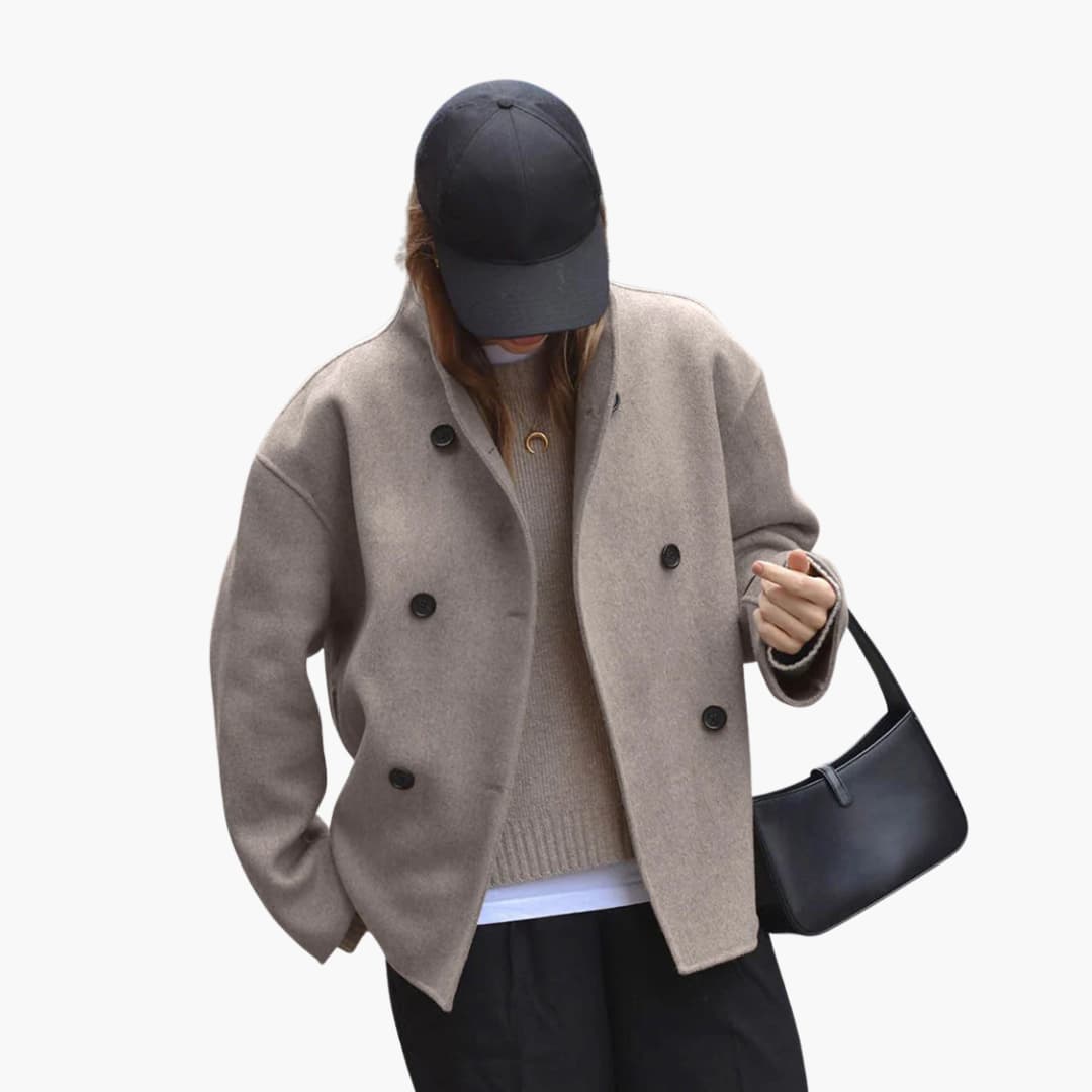 Mantel Damen Kurz | Stehkragen & Zeitlos Elegant 4