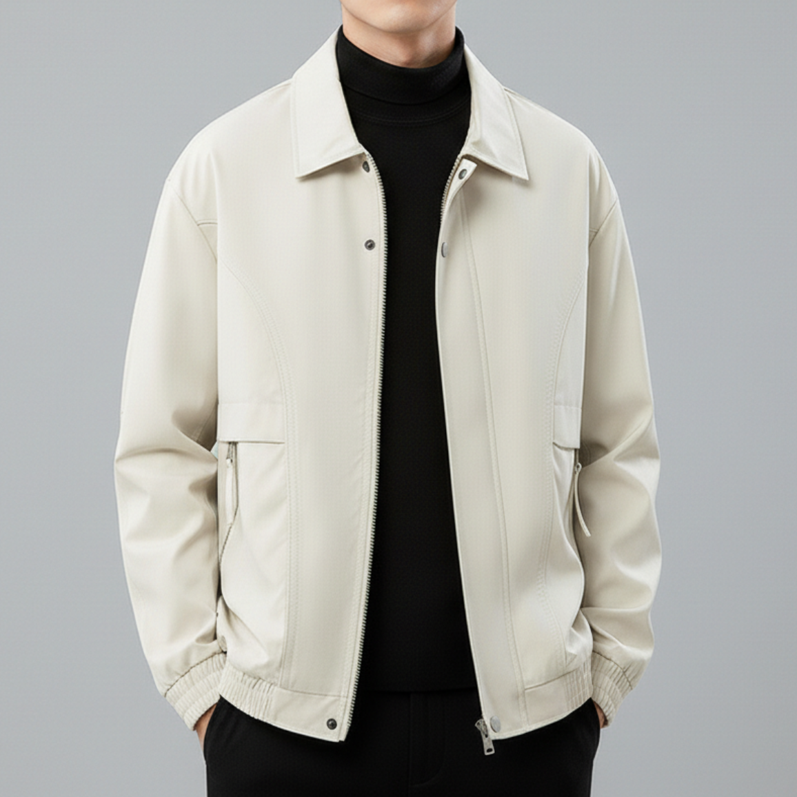 Herren Feldjacke Rip Stop Jacke Snap Button Verschluss Modern 6