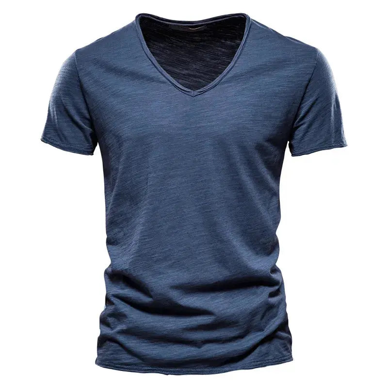 Sommer T-Shirt Herren | V-Ausschnitt & Slim Fit