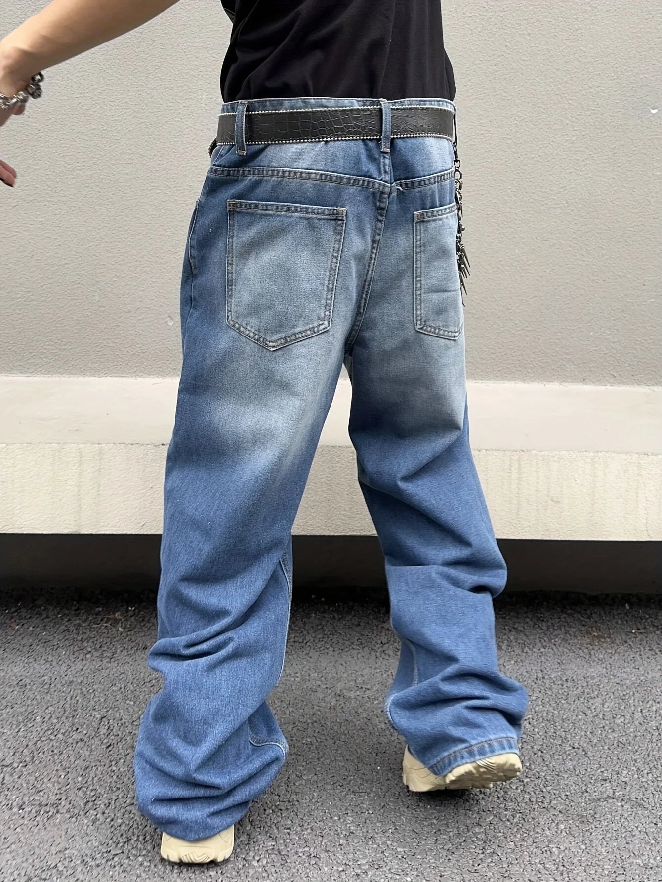 Lange Hosen Baggy-Jeans für Herren | Lockere Passform, Retro-Stil