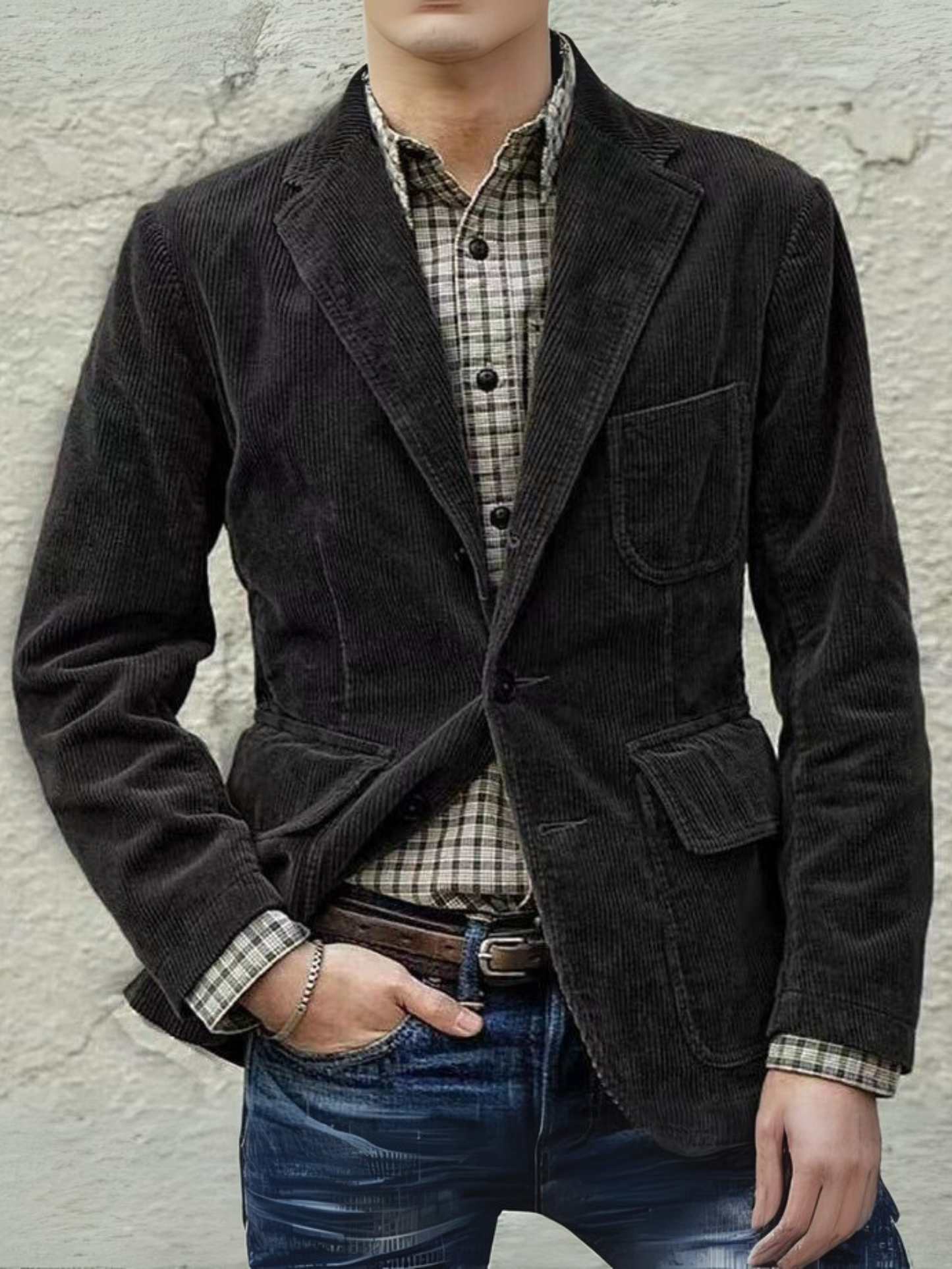 Cord-Blazer für Herren Set | Bequeme Passform