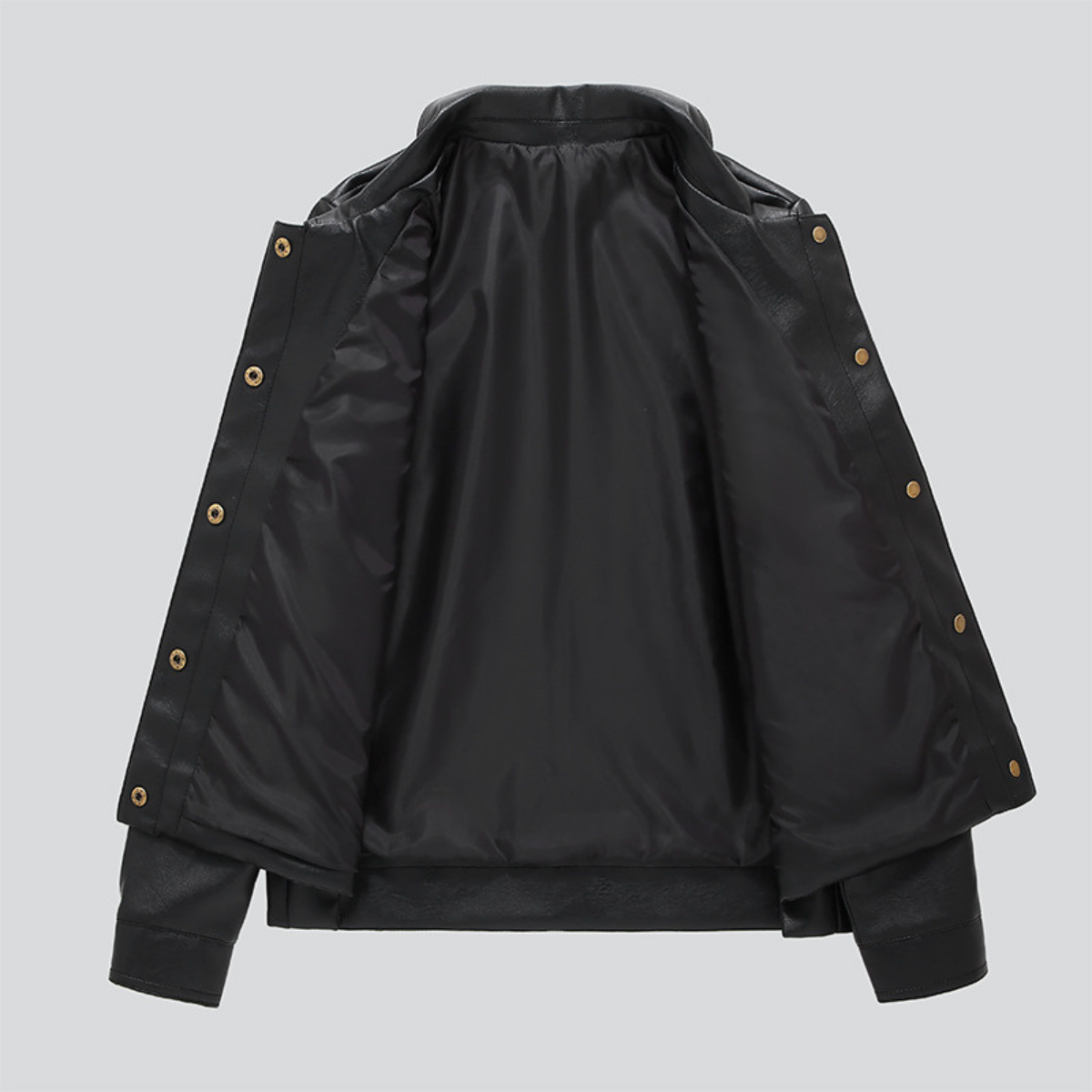 Damen Jacke Vintage Look Button Up Kragen Glanz Design 5