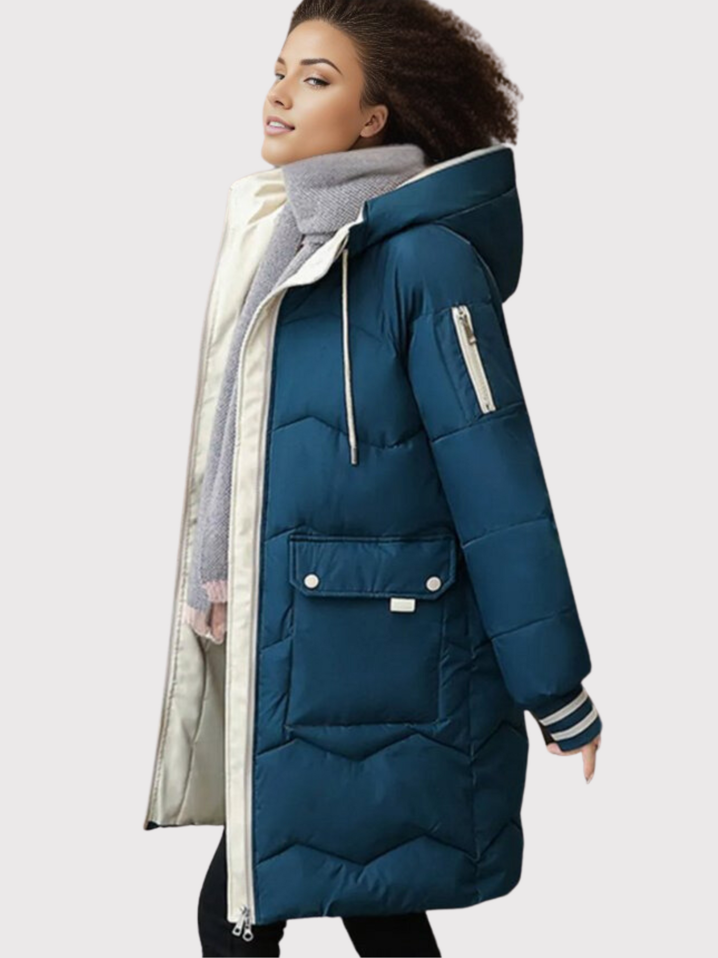 Damen Winterparka | Lang, mit Kapuze