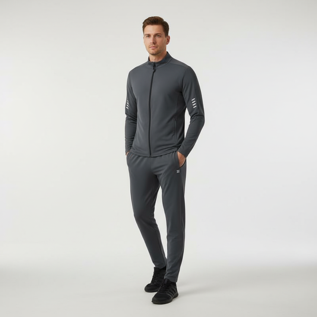 Herren Set | Stehkragen & Zip für Sport