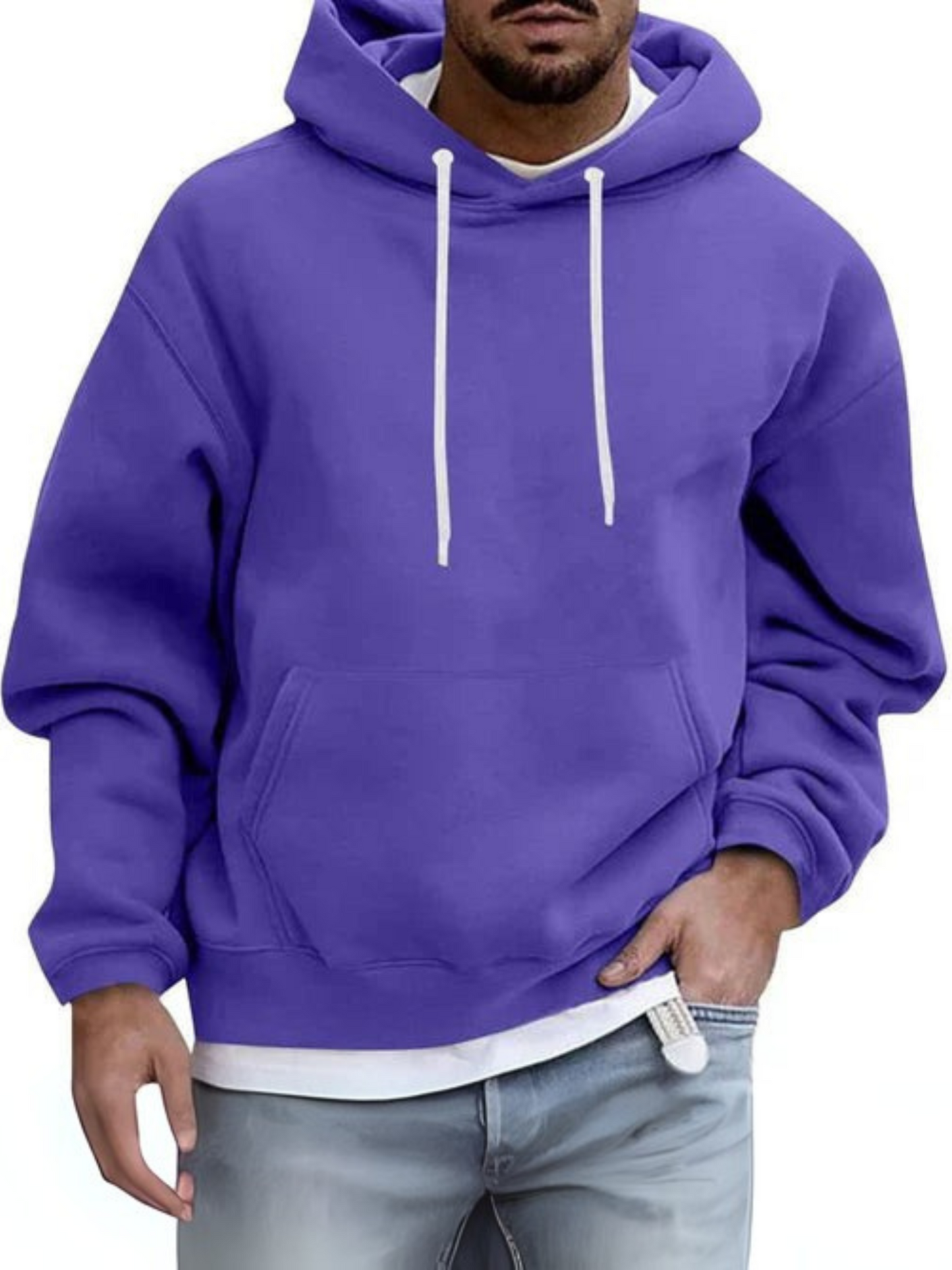Herren Hoodie, verstellbare Kapuze | Kängurutasche