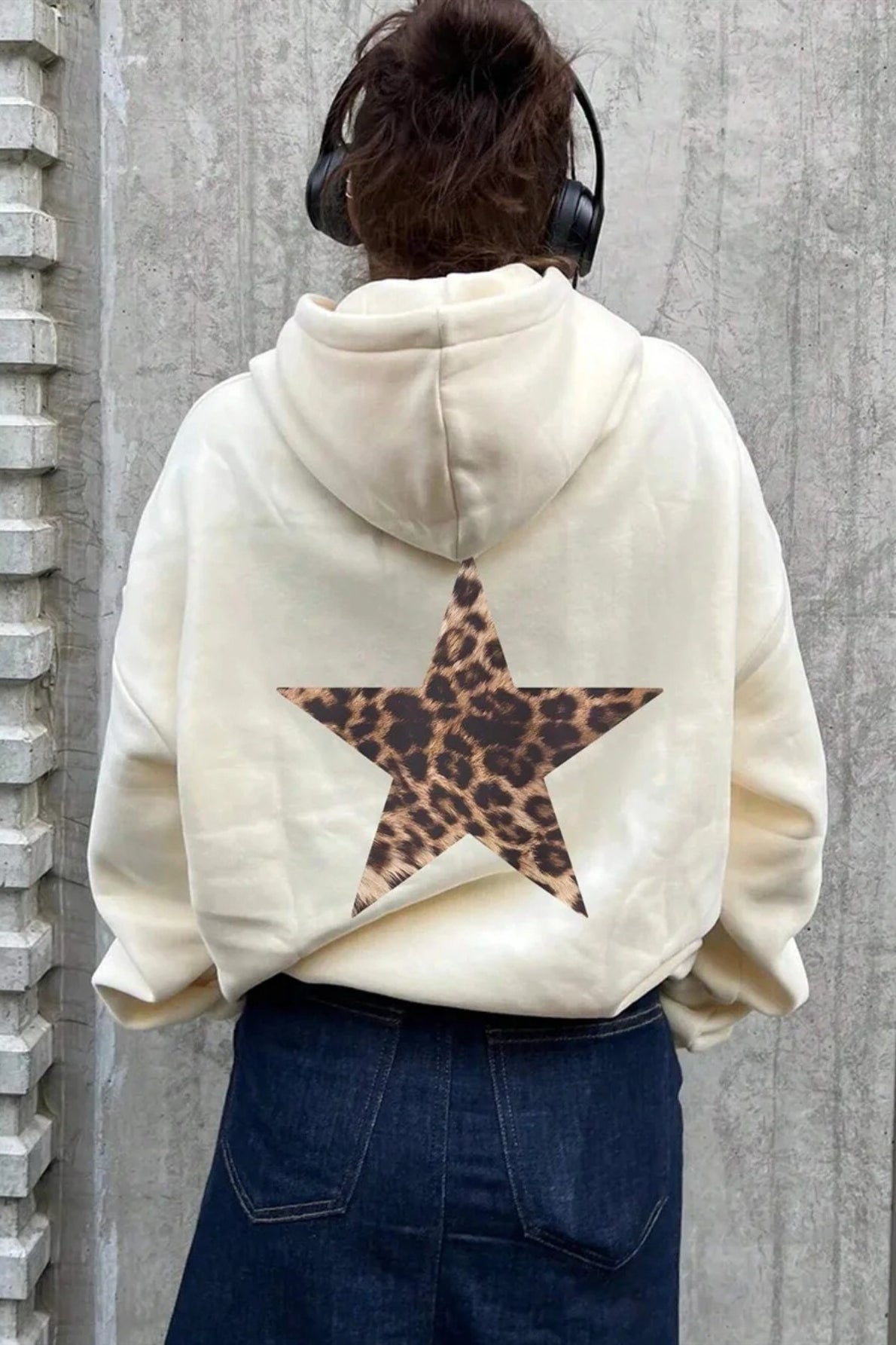 Hoodie Damen | Lockere Passform mit Sternprint