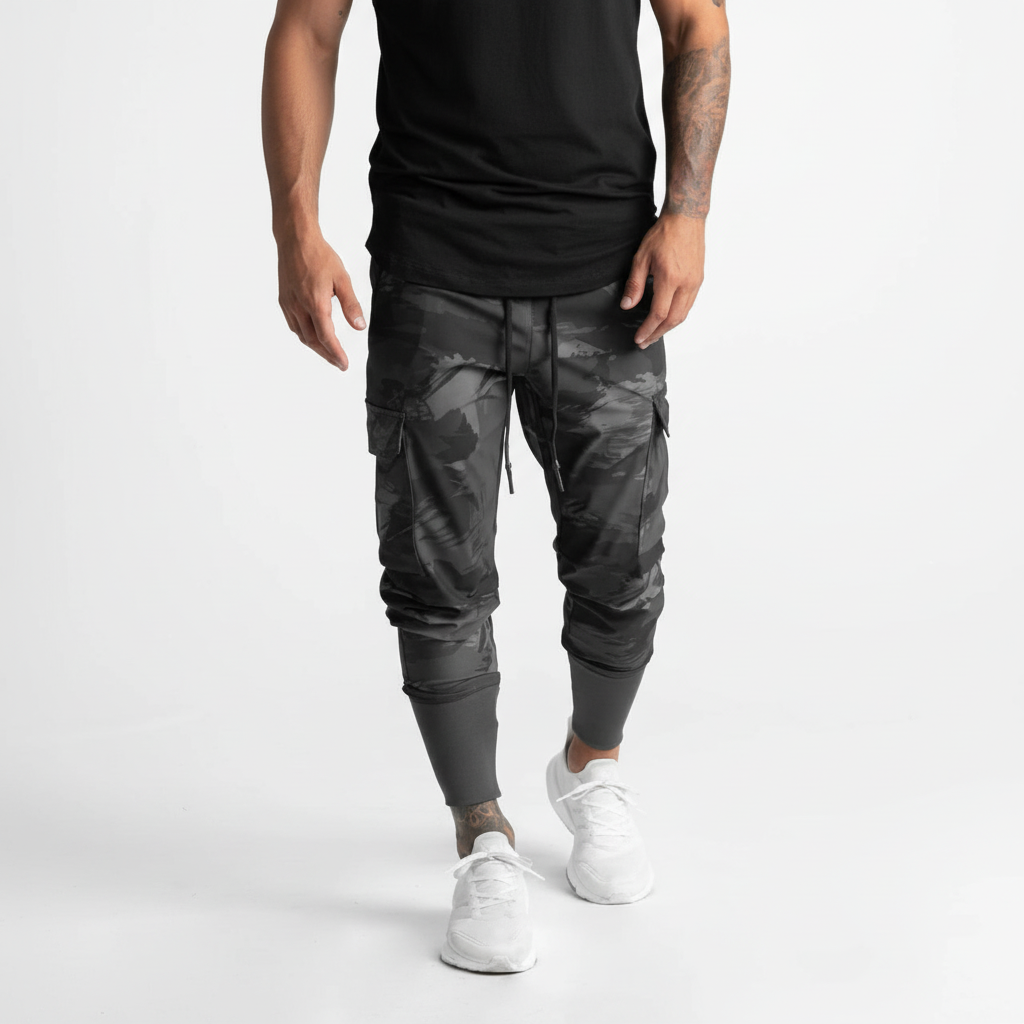 Joggerhose Herren | Kordelzug & Cargotaschen für Sport