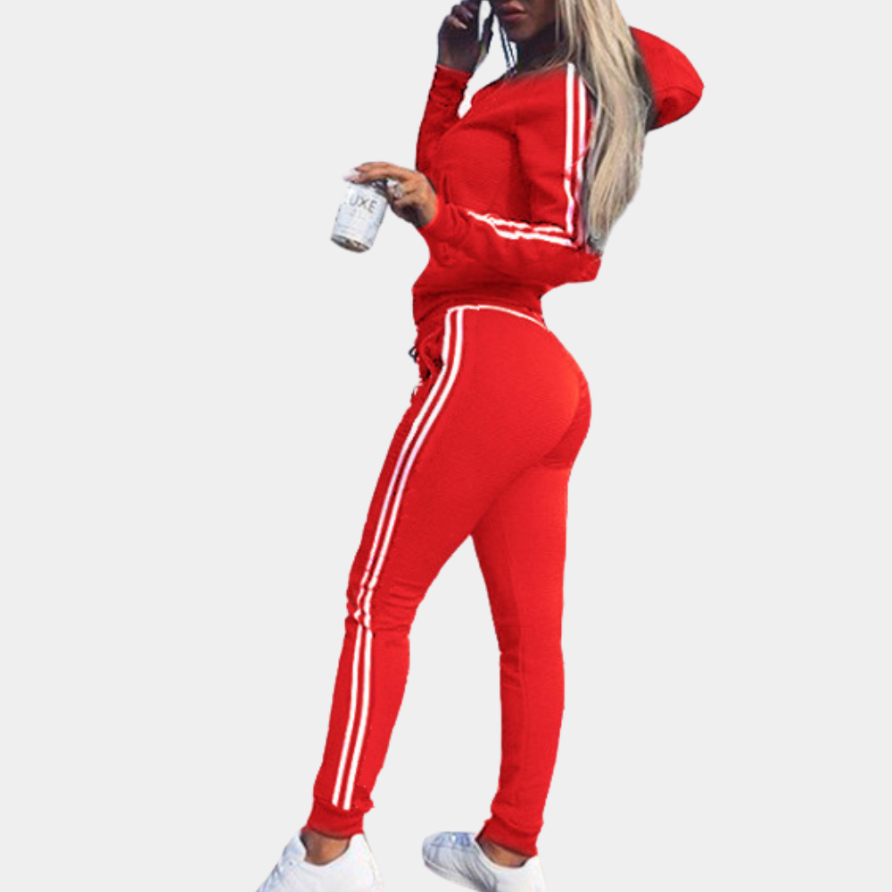 Jogginganzug Damen | Kapuze & Seitenstreifen
