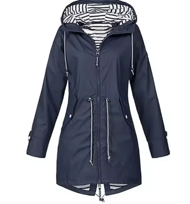 Kapuzenpullover Damen mit Zip | Kapuze & Tunnelzug-Taille
