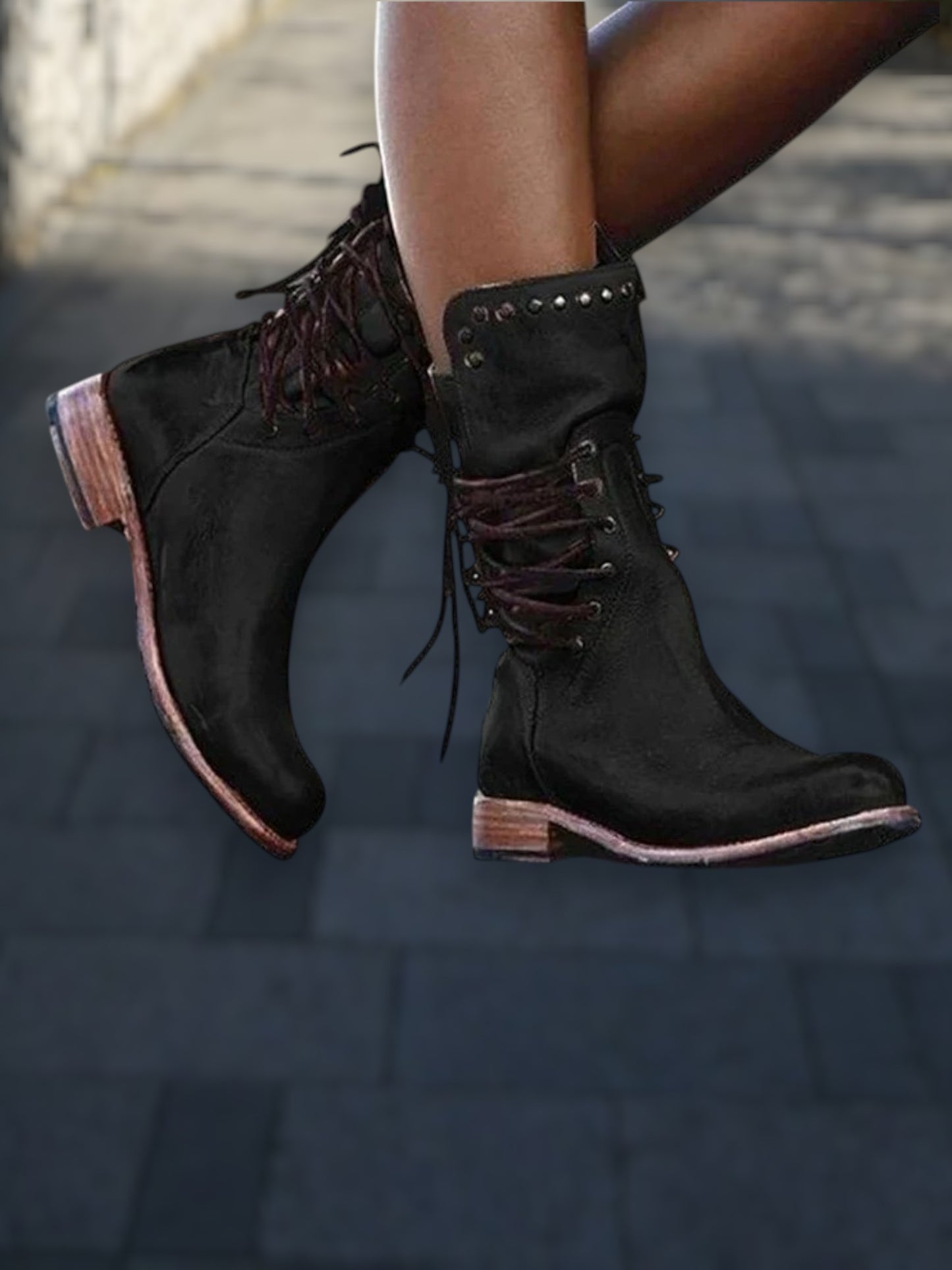 Lacey | Stilvolle Damenstiefel aus Leder mit Schnürsenkeln für Alltag und besondere Anlässe