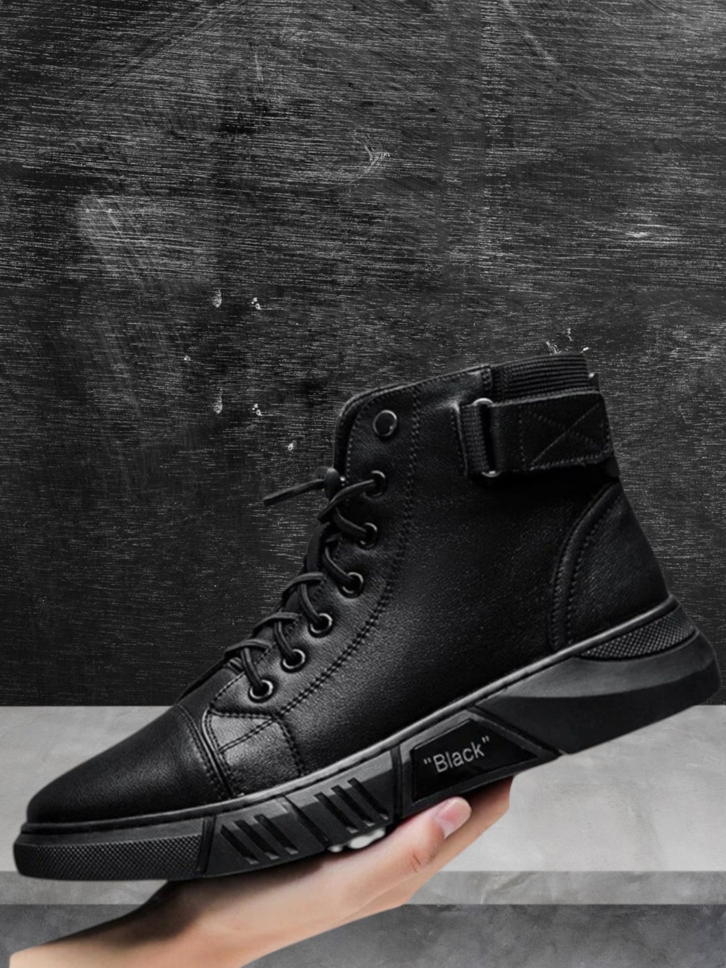 Maximilian | Bequeme schwarze Lederschuhe für Herren mit Gummisohle und modischem Design