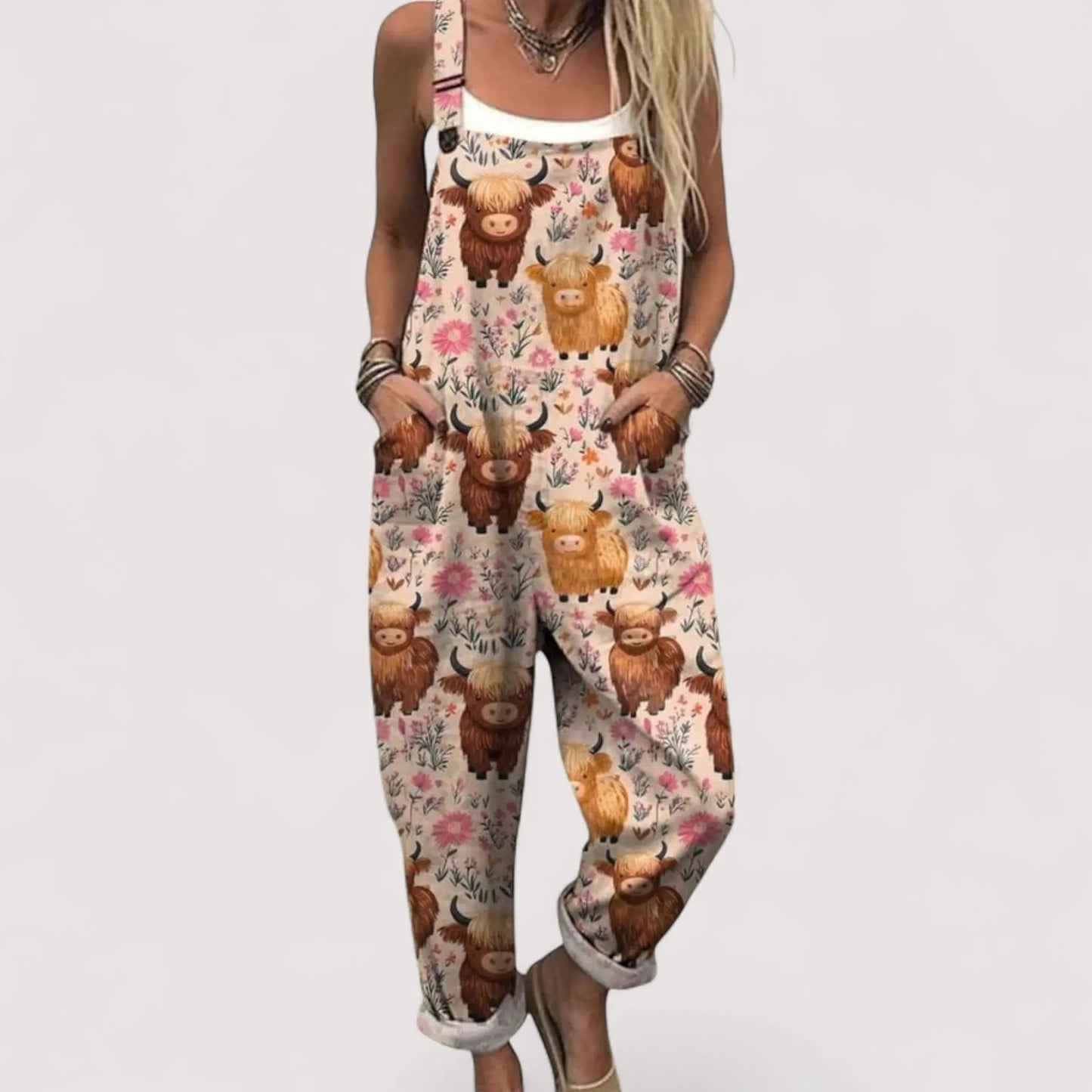 Overall Jumpsuit Damen | Floraler Print & Lässiger Schnitt