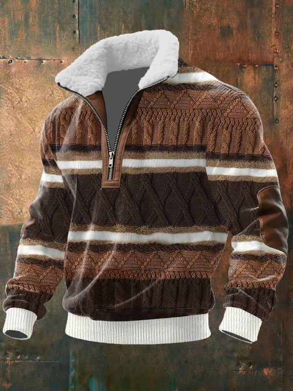 Zip-Up Sweatjacke Herren | Wärmender Kragen 1