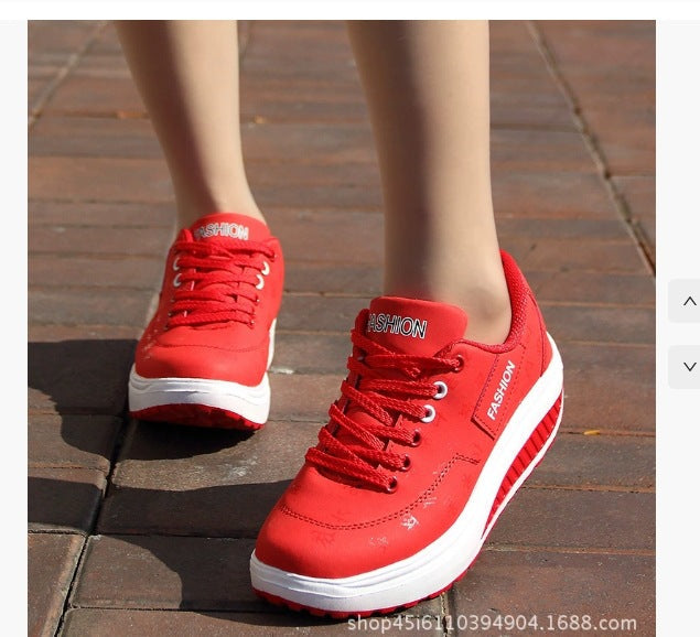 Schuhe Damen | Plateau Sneaker mit Keilsohle & Print