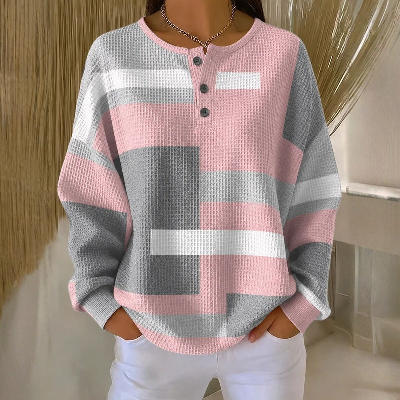 Pullover Damen | Colorblock & Knopfdetails 2
