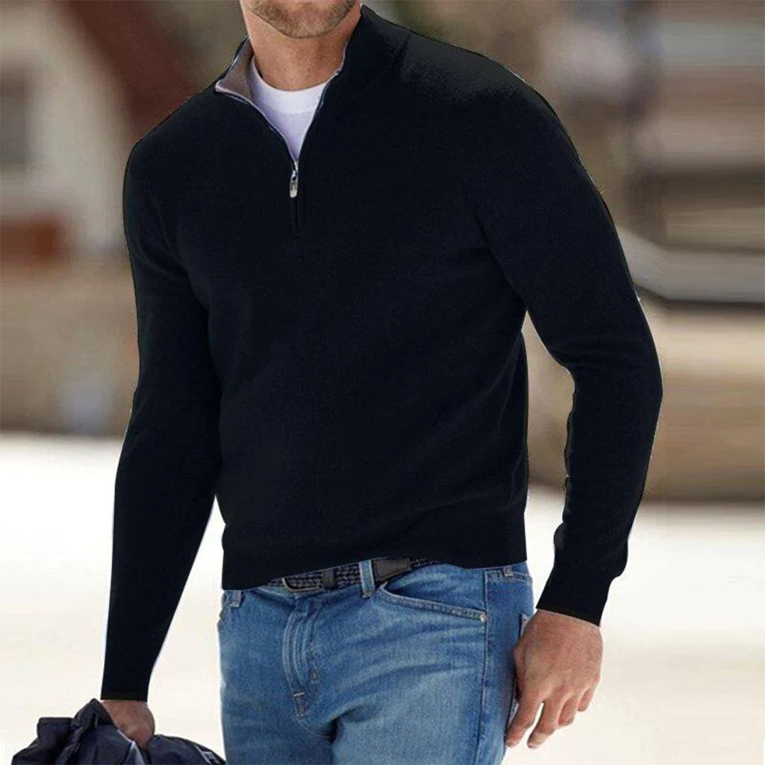 Pullover Herren | Zip-Kragen & Feinstrick