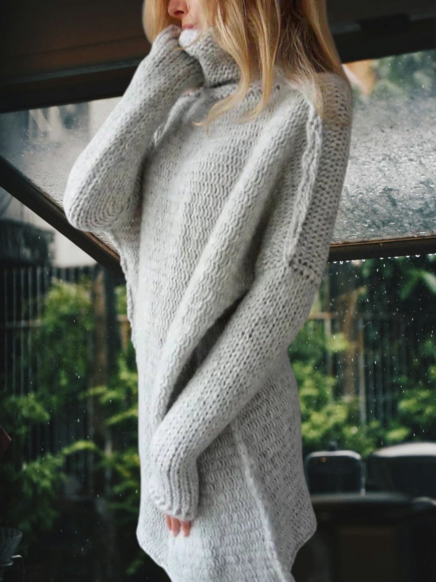 Rollkragenpullover Damen | Gestrickter Stil