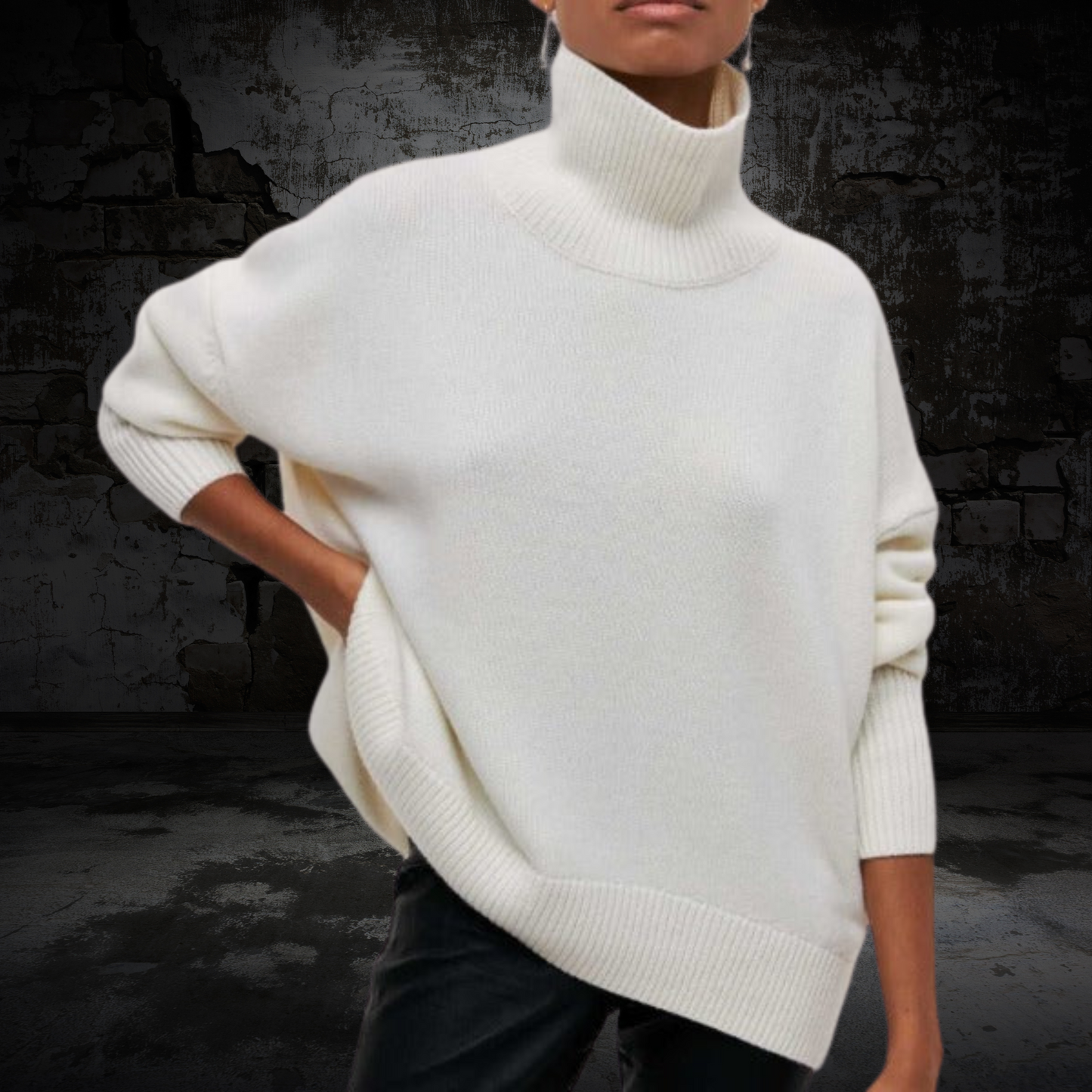 Rollkragenpullover Damen | Klassischer aus Acrylmix