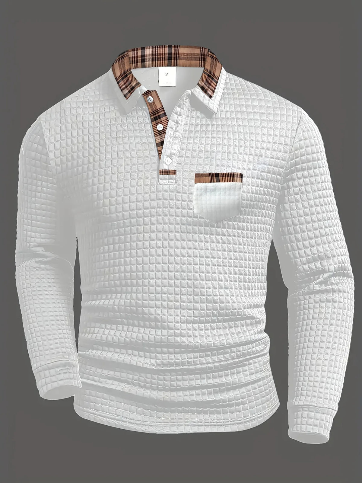 Poloshirt Herren Langarm | Kariert & Soft-Touch-Finish 5