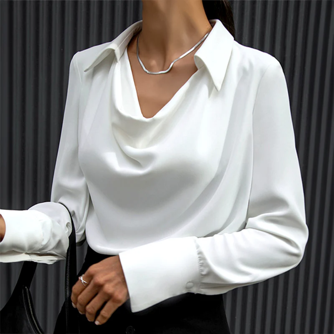 Satin Langarmshirt für Damen | Leicht