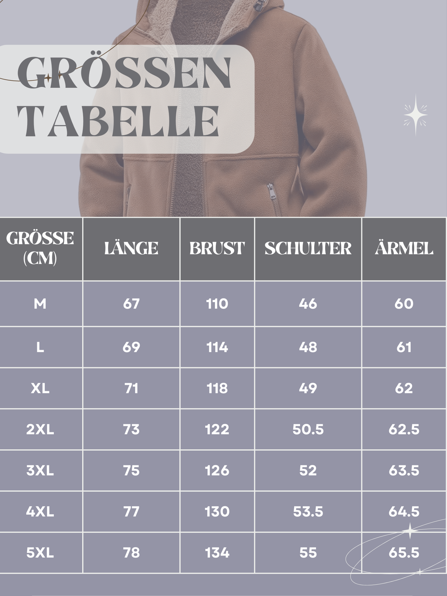 Winterjacke für Herren, mit Kapuze, Fleecefutter | Winter