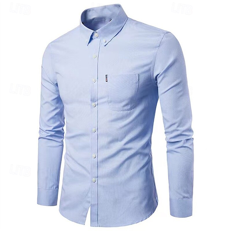 Slim Fit Langarmhemd für Herren | Leicht