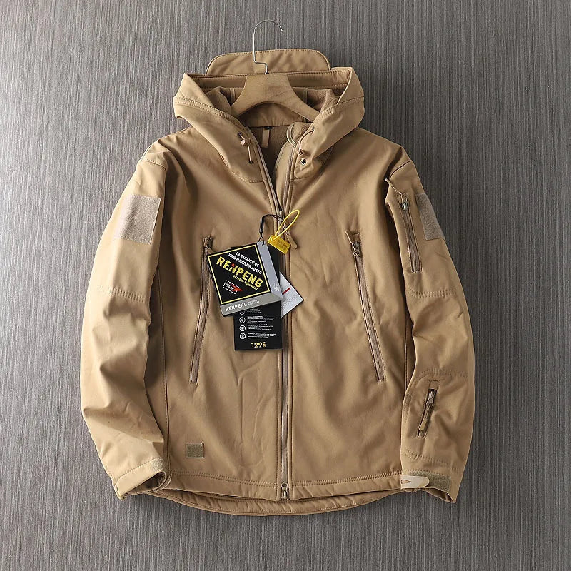 Softshelljacke Herren | Wasserabweisend, Mit Kapuze