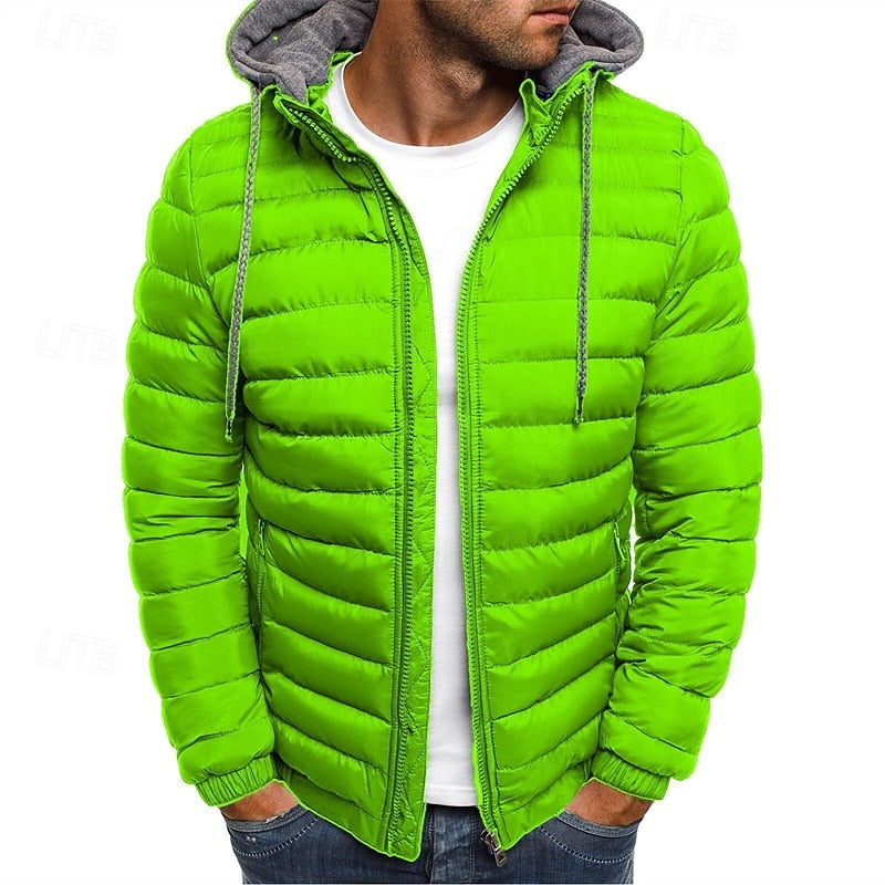 Steppjacke Herren | Wind & Kälteschutz mit Kapuze