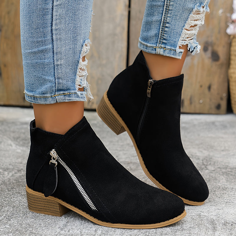 Stiefel Damen | Knöchelhoch & Seitlicher Zipper