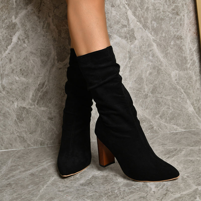 Stiefel Damen | Slouch-Schaft & Blockabsatz