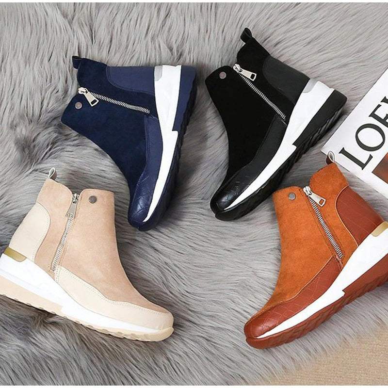 Stiefeletten für Damen | Mit Reißverschluss | Bequeme Innensohle
