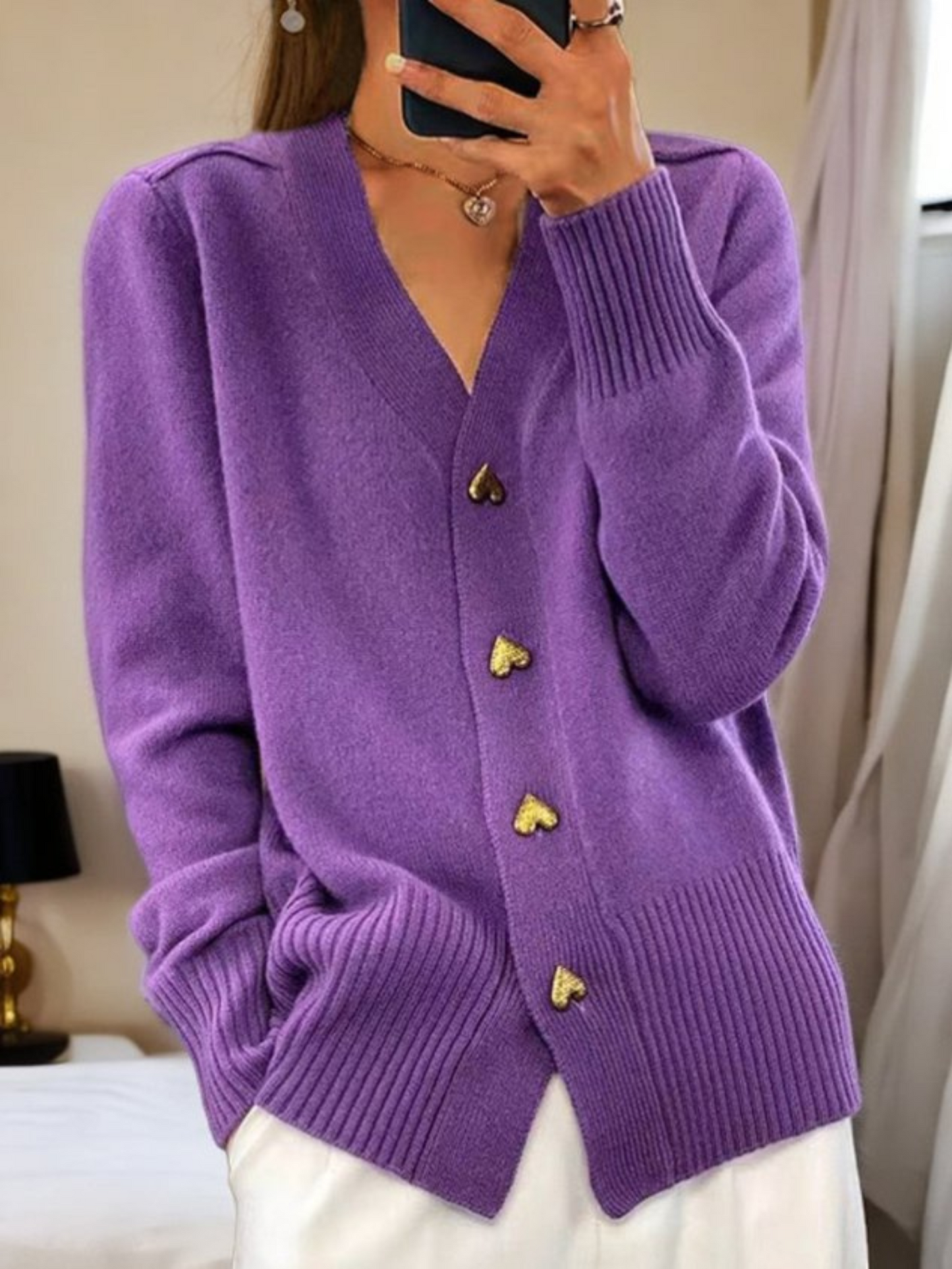 Strickjacke für Damen | Herzknöpfe