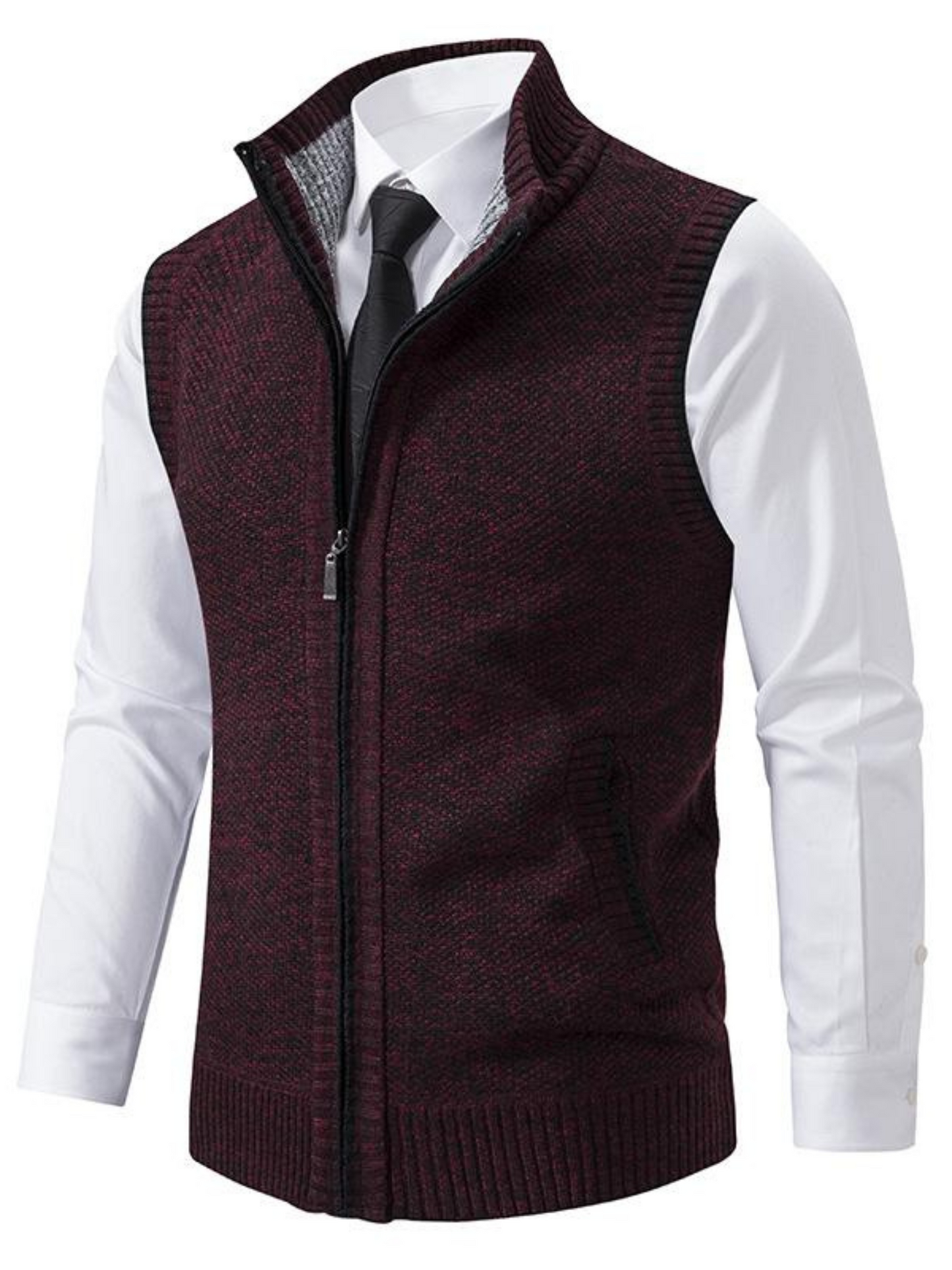 Strukturmusterweste für Herren | Slim Fit