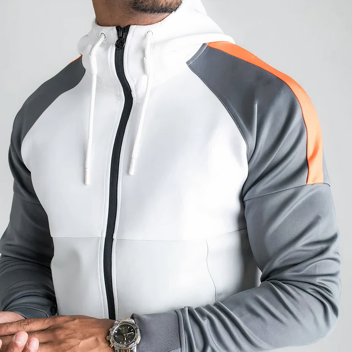 Trainingsanzug Herren | Kapuze & Color-Block