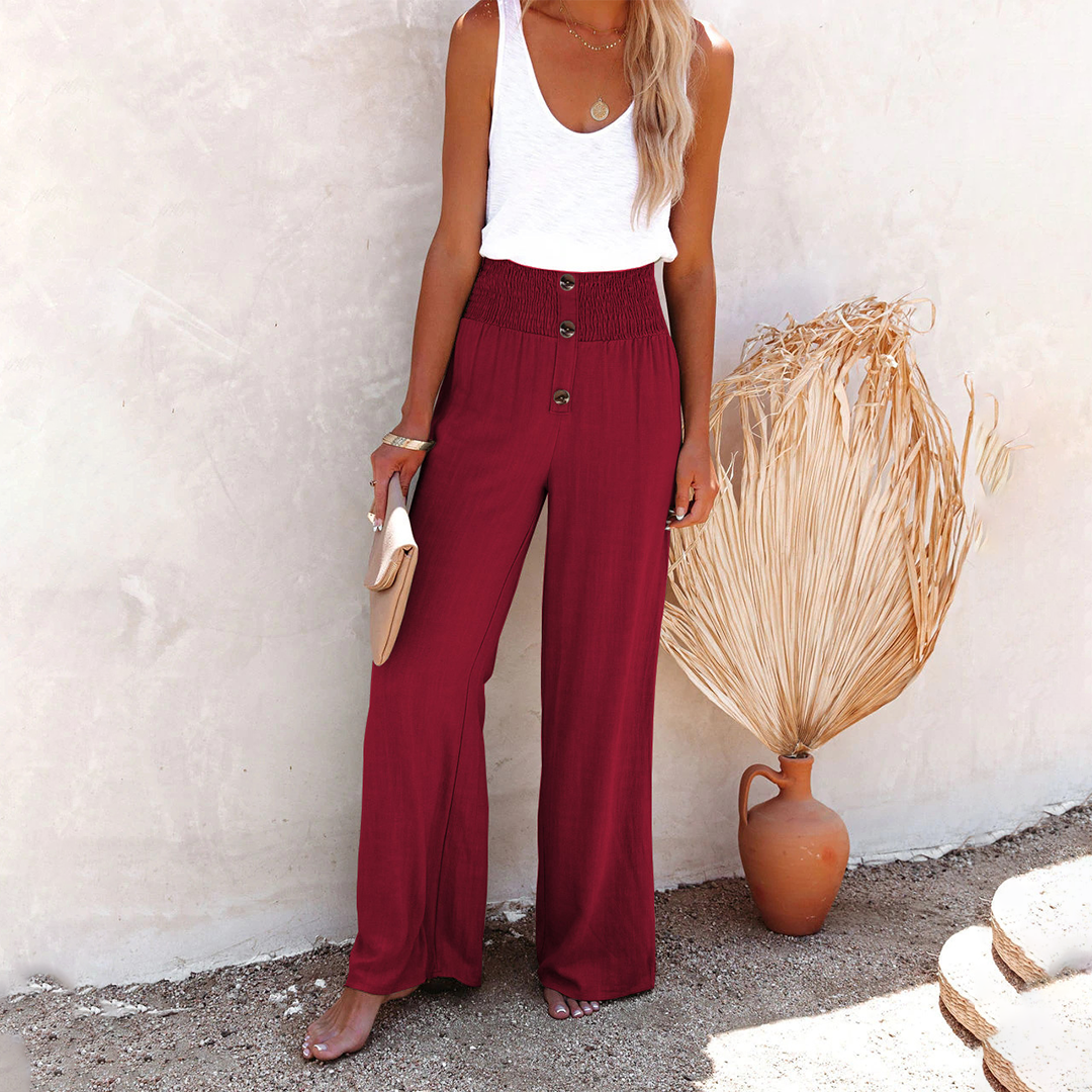 Victoria | Damen Klassische Hose mit Hoher Taille und Lockerer Passform 5