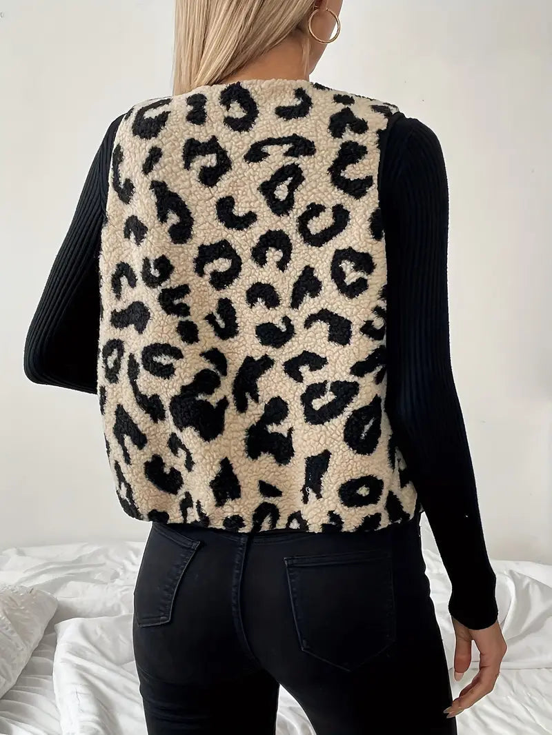 Weste Damen | Animal-Print & Teddy-Optik