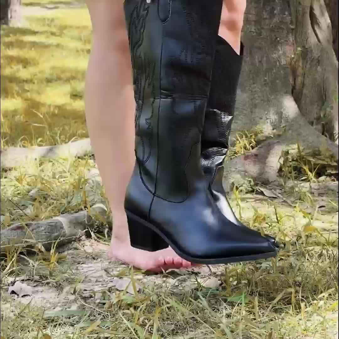 Westernstiefel Damen | Weite Wade & Kniehoher Schaft