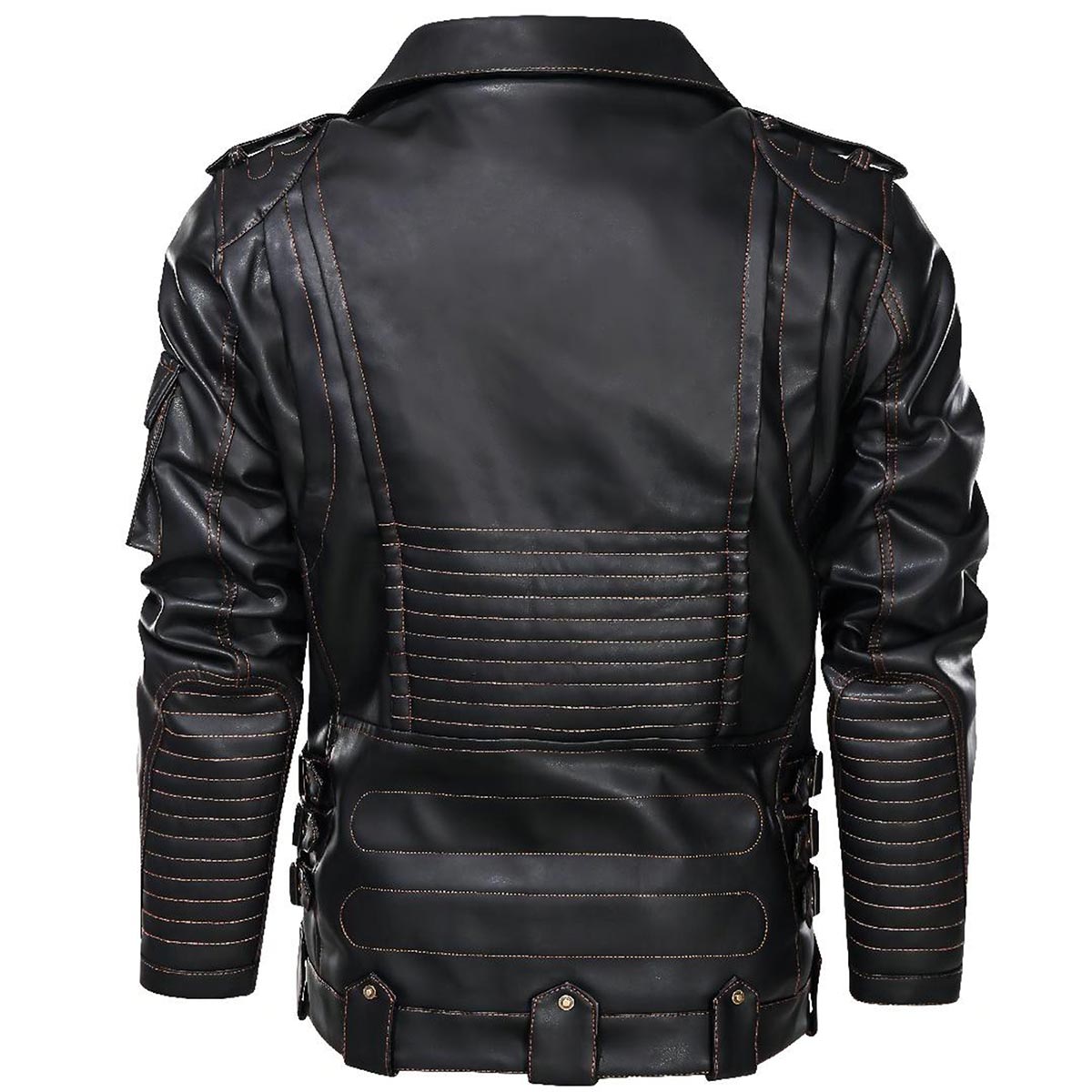 Bikerjacke Herren | Asymmetrischer Zip & Markantes Design 2