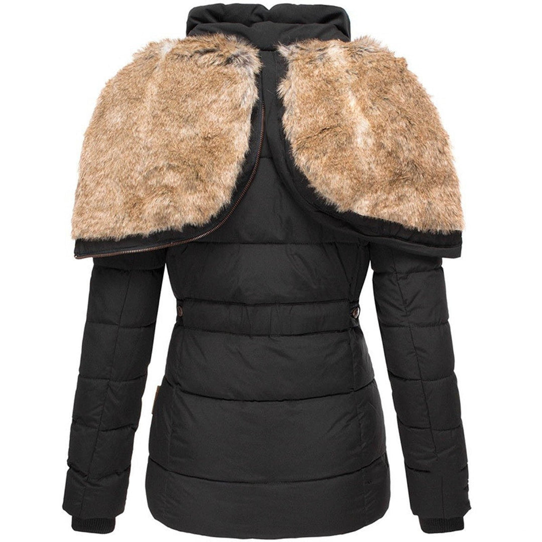 Damen Taillierte Winterjacke Kapuze Figurbetonter Schnitt 8