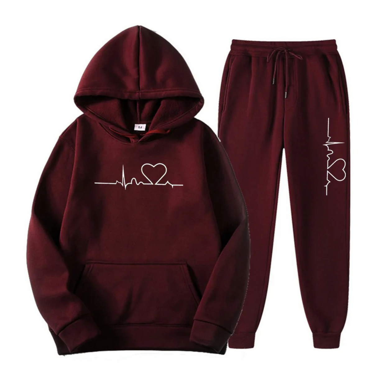 Jogginganzug Damen | Herzschlagmotiv & Bequeme Passform 8