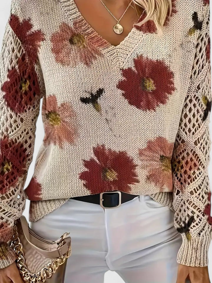 Pullover Damen | Florales Muster & Weicher Tragekomfort 3
