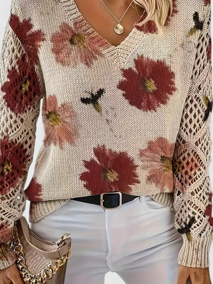 Pullover Damen | Florales Muster & Weicher Tragekomfort 3