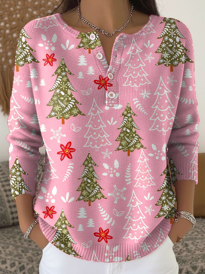 Weihnachtspullover Damen | Mit Knopfleiste 4