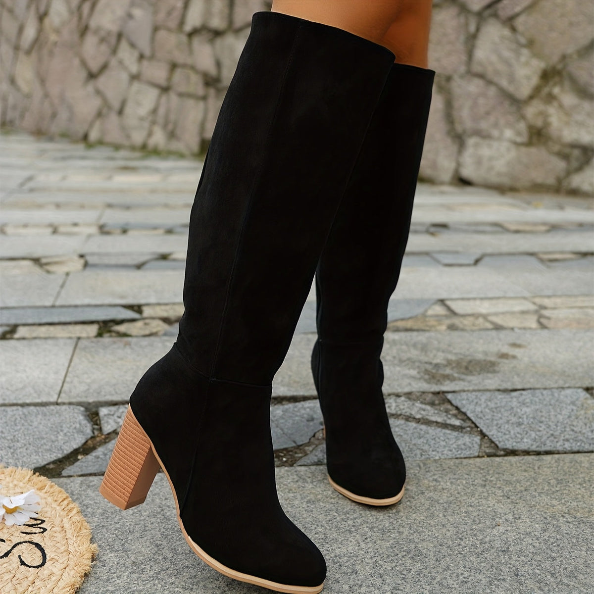 Kniehohe Stiefel Damen | Blockabsatz & Elegante Schuhspitze 3