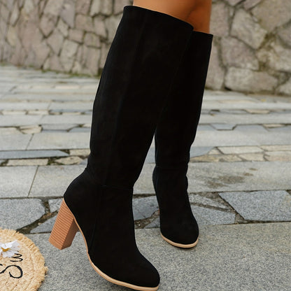 Kniehohe Stiefel Damen | Blockabsatz & Elegante Schuhspitze 3