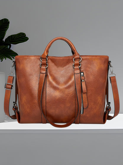 Benja | Große Ledertasche mit geräumigem Innenraum und robusten Griffen