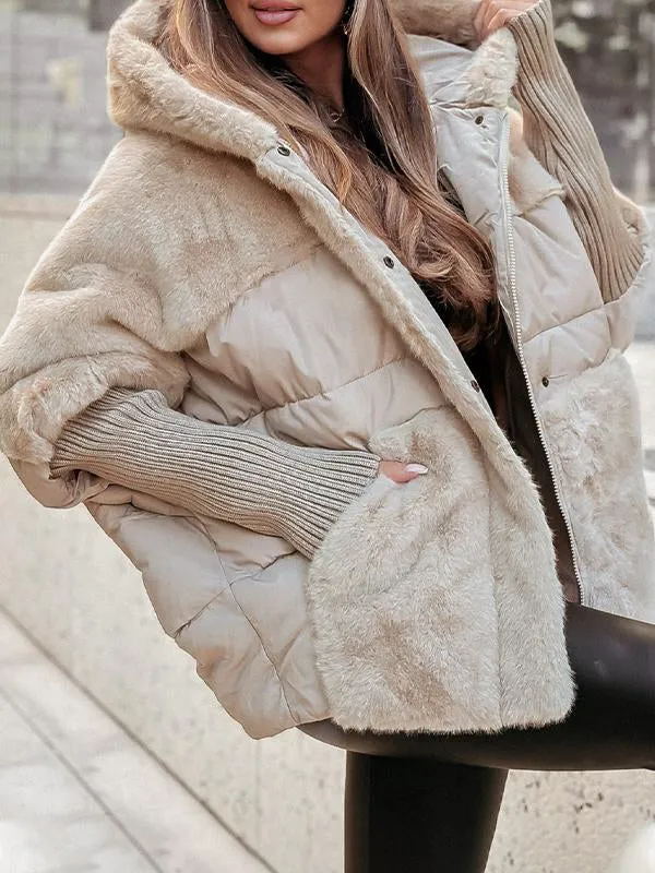 Winterjacke Damen mit Kapuze | Wärmeisolierend & Farbblock Design 8