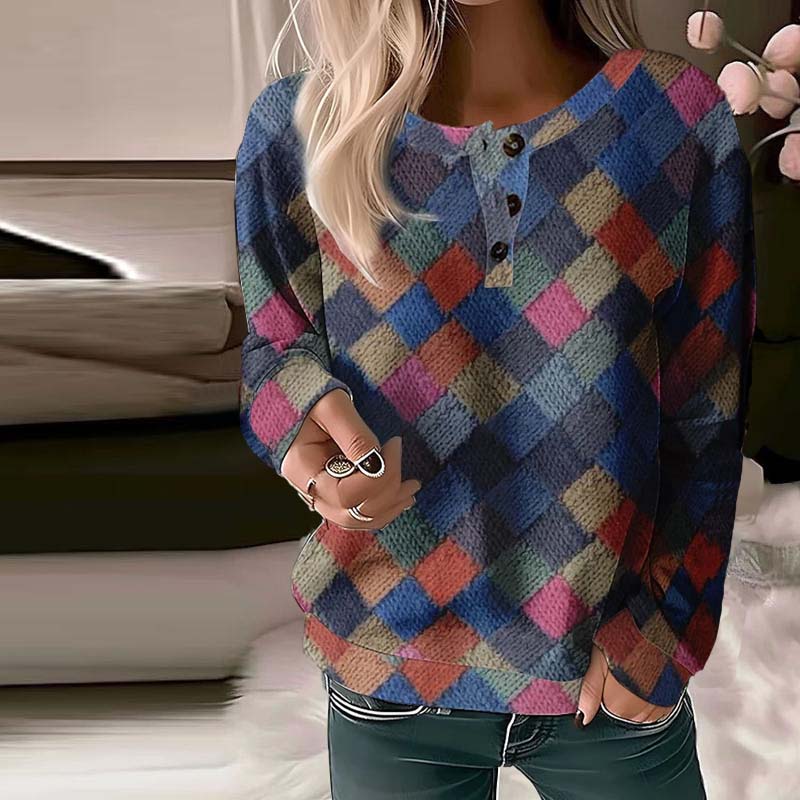 Pullover Damen | Karomuster im Vintage-Look 1