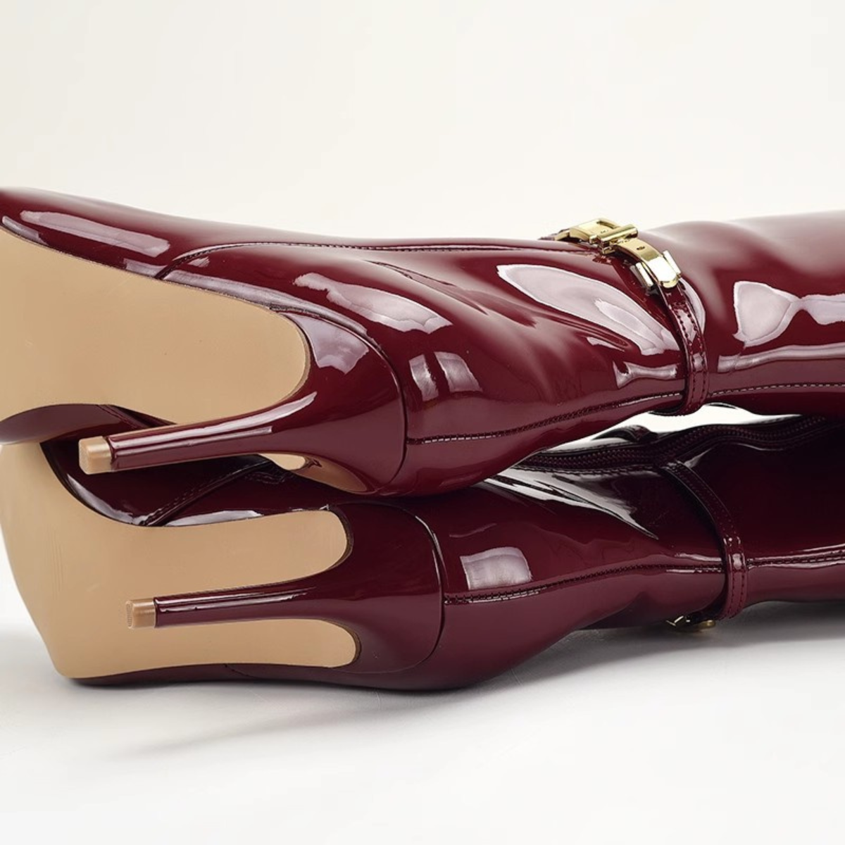 Schnallenstiefeletten Damen | Eleganter Spitzer Zehenbereich 5